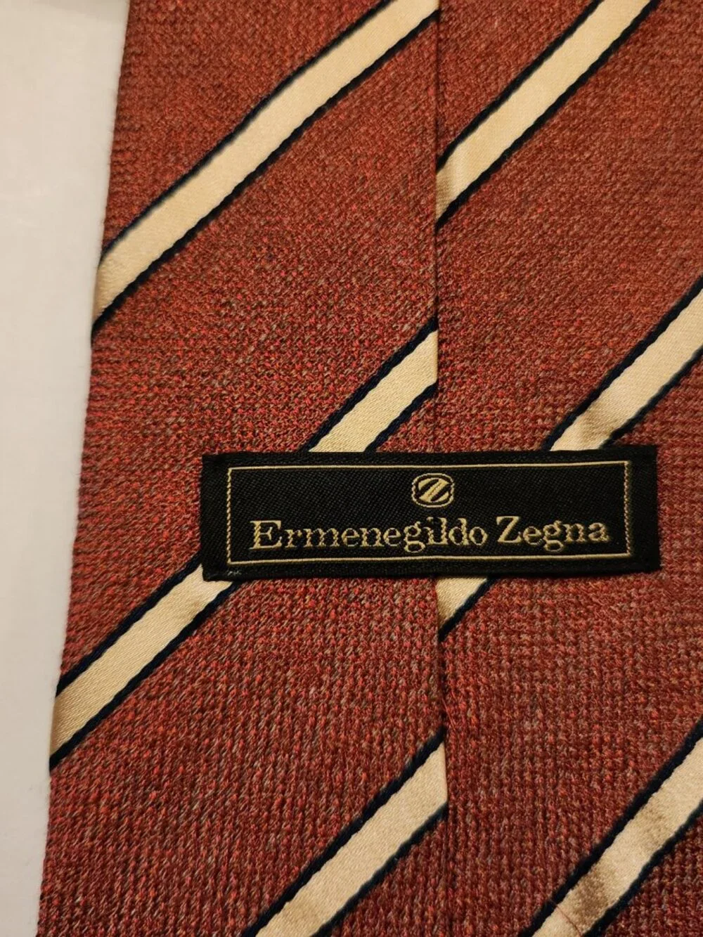 Ermenegildo Zegna men's new 100%silk tie  3 3/4